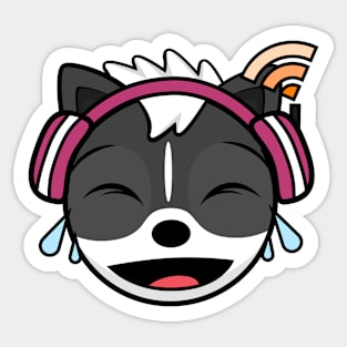 Laughing Melody Skunk Sticker